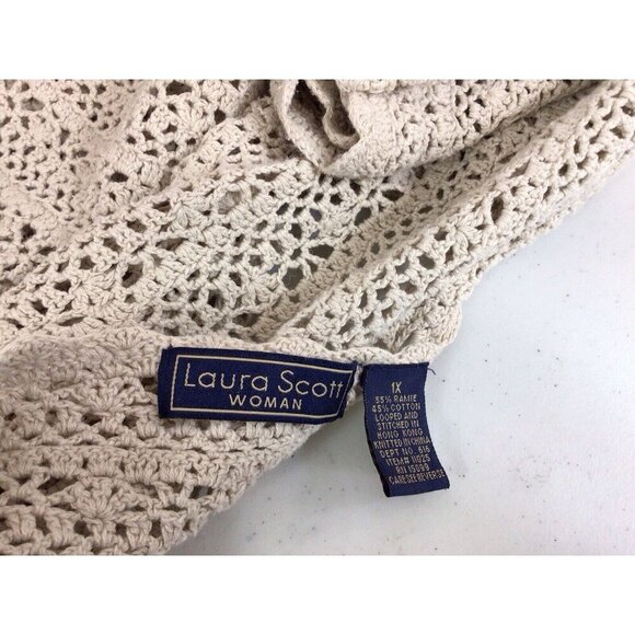 Laura Scott Crochet Cardigan Sweater Y2K Womens 1X - Picture 7 of 7
